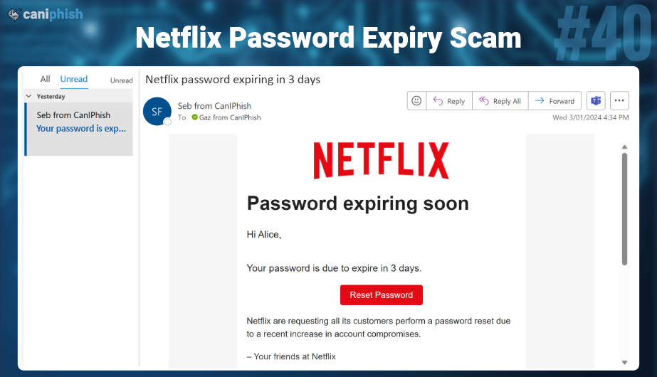 email phishing example